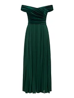 Rebecca Off Shoulder Velvet Gown