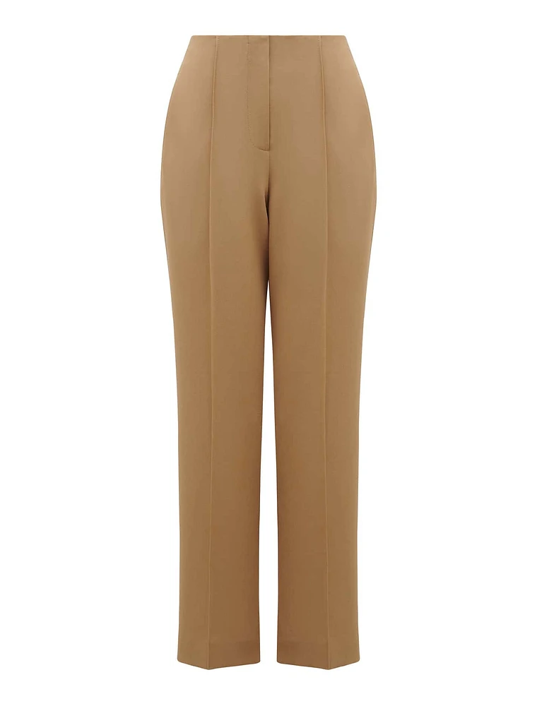 Zali Petite Pintuck Straight-Leg Pants