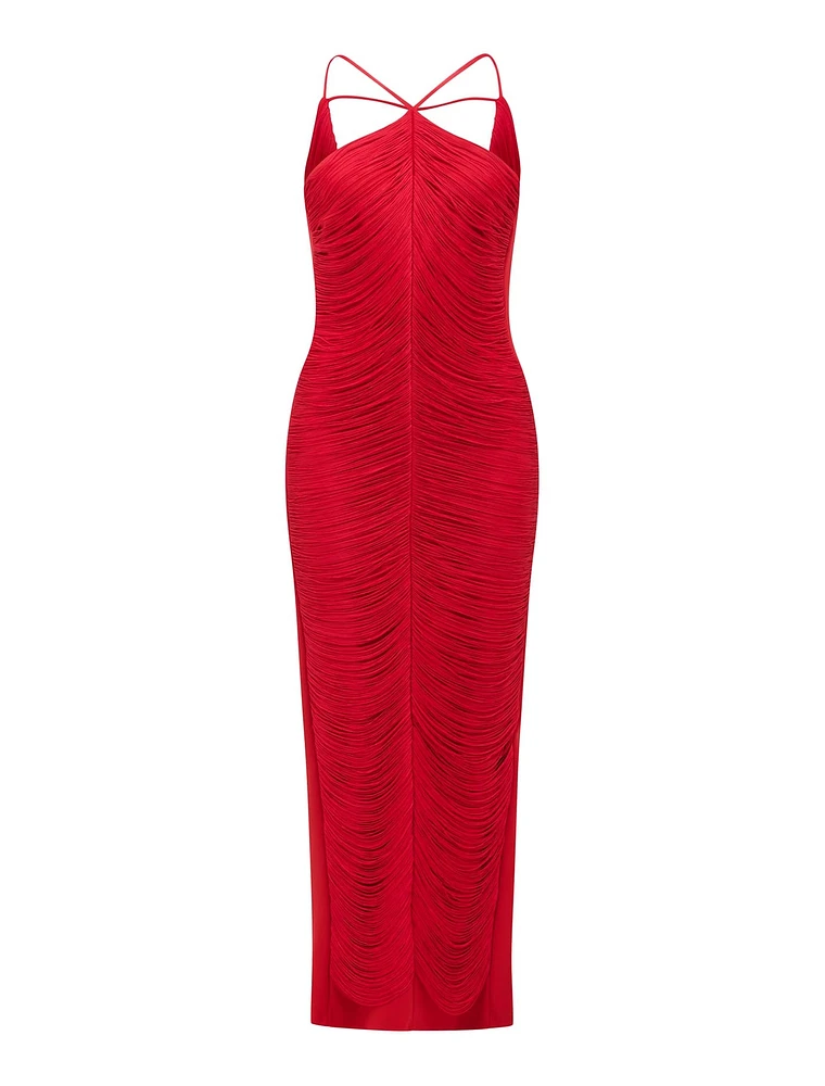 Quinn Fringe Bodycon Maxi