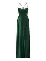 Luna Corset Satin Maxi