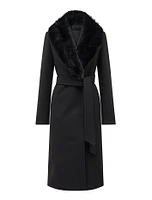 Josephine Faux Fur Hooded Coat