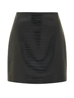 Ivanna Vegan Crocodile Mini Skirt