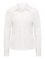 Honey Diamanté-Cuff Shirt