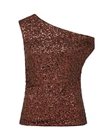 Kaylene Sequin Shoulder Top