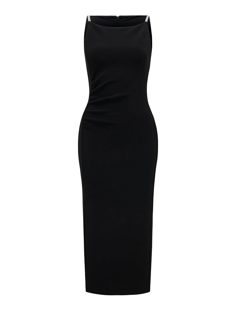 Teresa Petite Diamante Trim Midi Dress