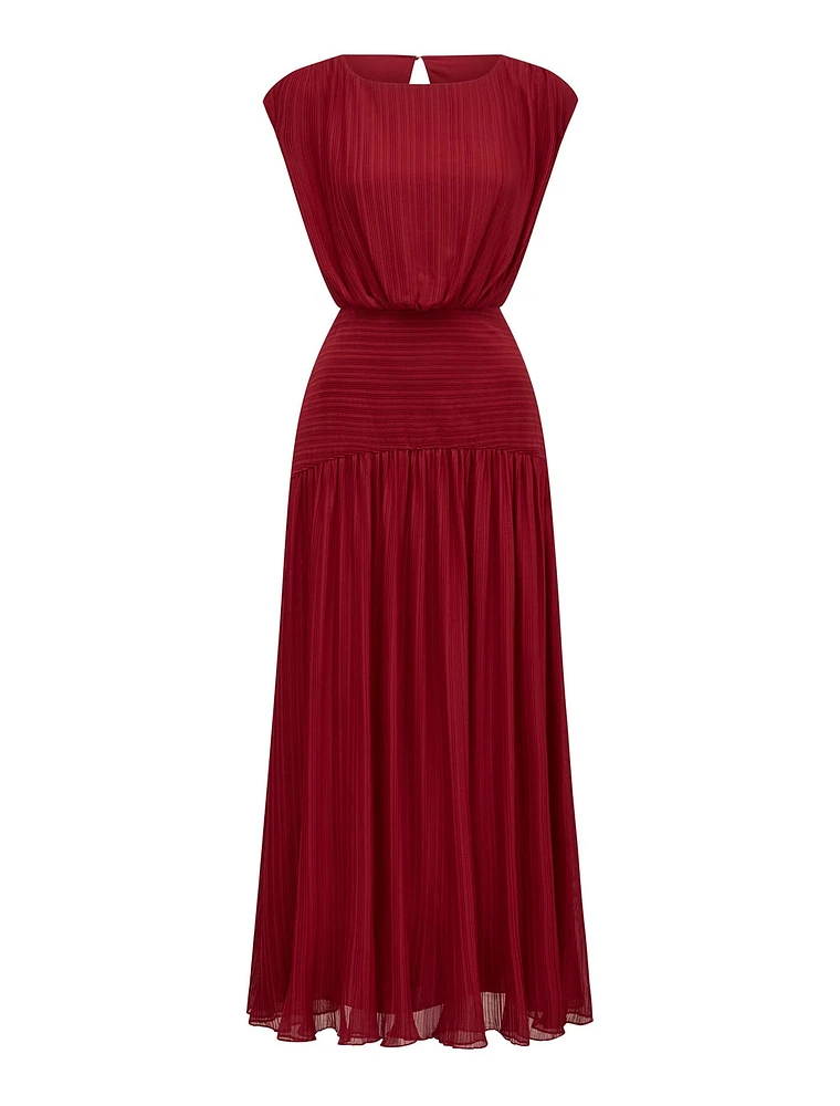 Lila Crinkle Maxi Dress