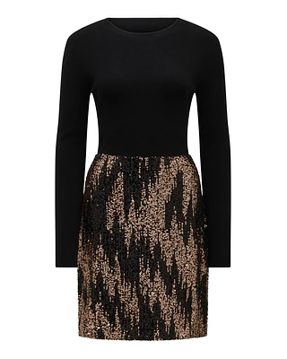 Kylie Sequin Knit Dress