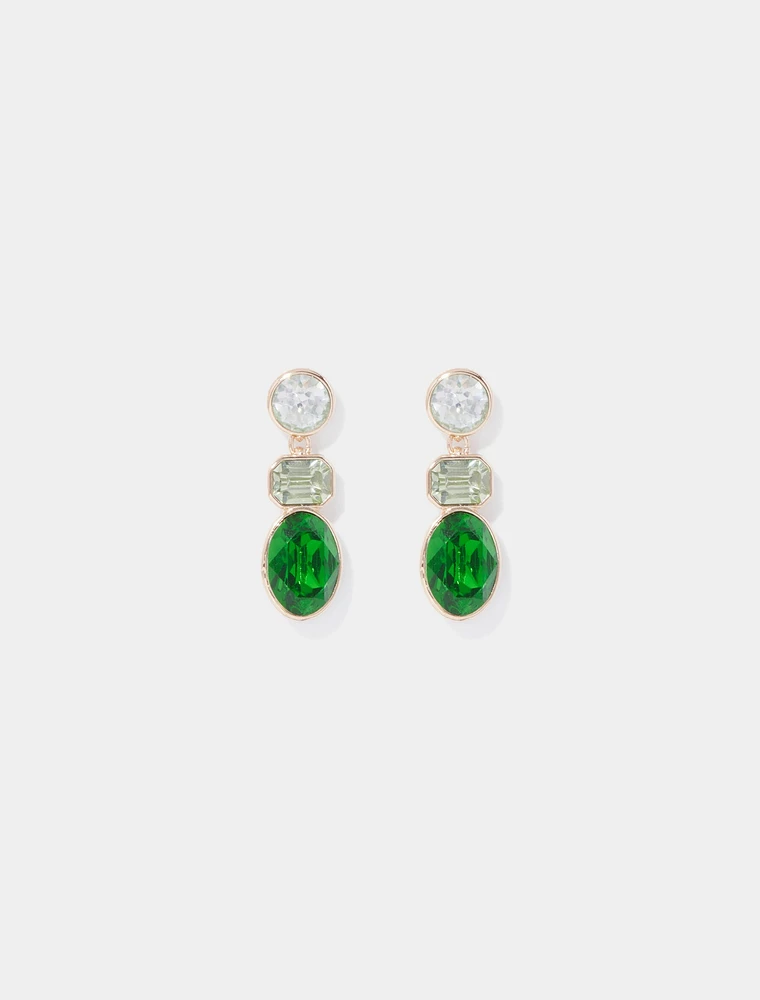 Dani Small Stone Drop Earrings