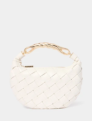 Willa Woven Metal-Handle Bag