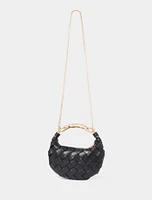 Willa Woven Metal-Handle Bag