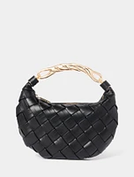 Willa Woven Metal-Handle Bag