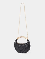 Willa Woven Metal-Handle Bag