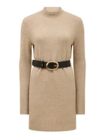 Annie Belted Knit Mini Dress