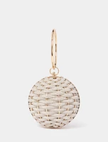 Signature Wynnie Woven Round Clutch