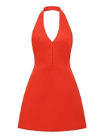 Ricki Halter Hook and Eye Mini Dress