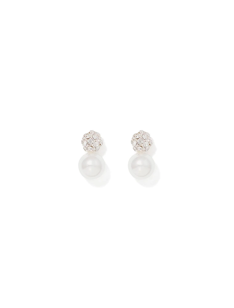 Sydney Pearl and Crystal Earrings