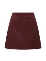 Eleni Petite Vegan Leather Mini Skirt