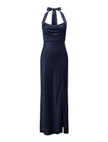 Alice Halter Satin Maxi Dress