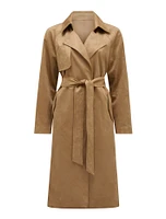 Cass Vegan Suede Trench Coat