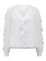 Novi Ruffle Front Blouse