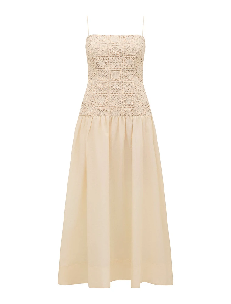 Cara Crochet Midi Dress