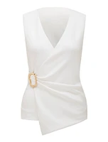 Jacqueline Crepe Wrap Top