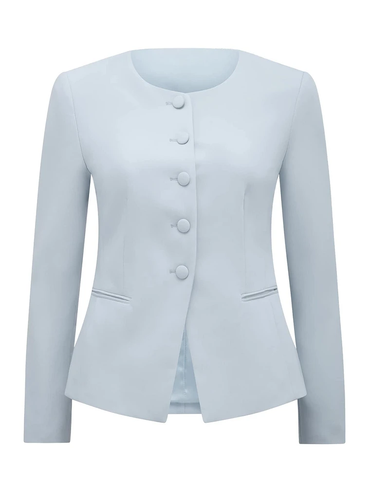 Grace Petite High Neck Blazer