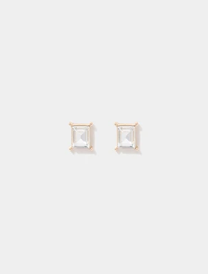 Billie Baguette Stone Stud Earrings