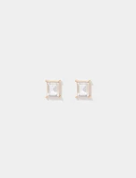Billie Baguette Stone Stud Earrings