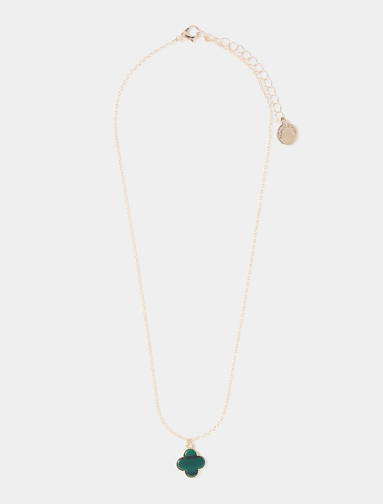 Fern Flower Pendant Necklace