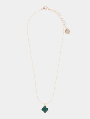 Fern Flower Pendant Necklace