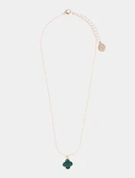 Fern Flower Pendant Necklace