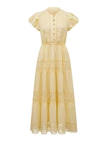 Amy Lace-Trim Midi Dress