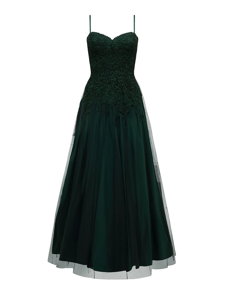 Kaia Tulle Strappy Gown