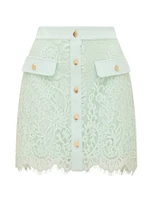 Lola Button Lace Mini Skirt