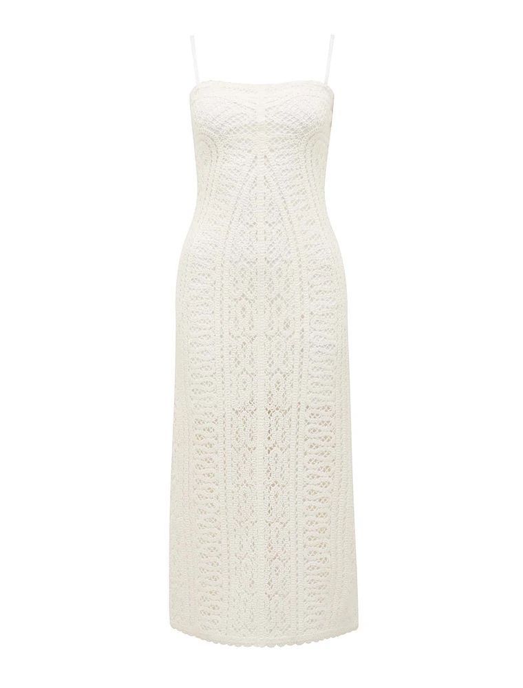 Arianna Crochet Midi Dress