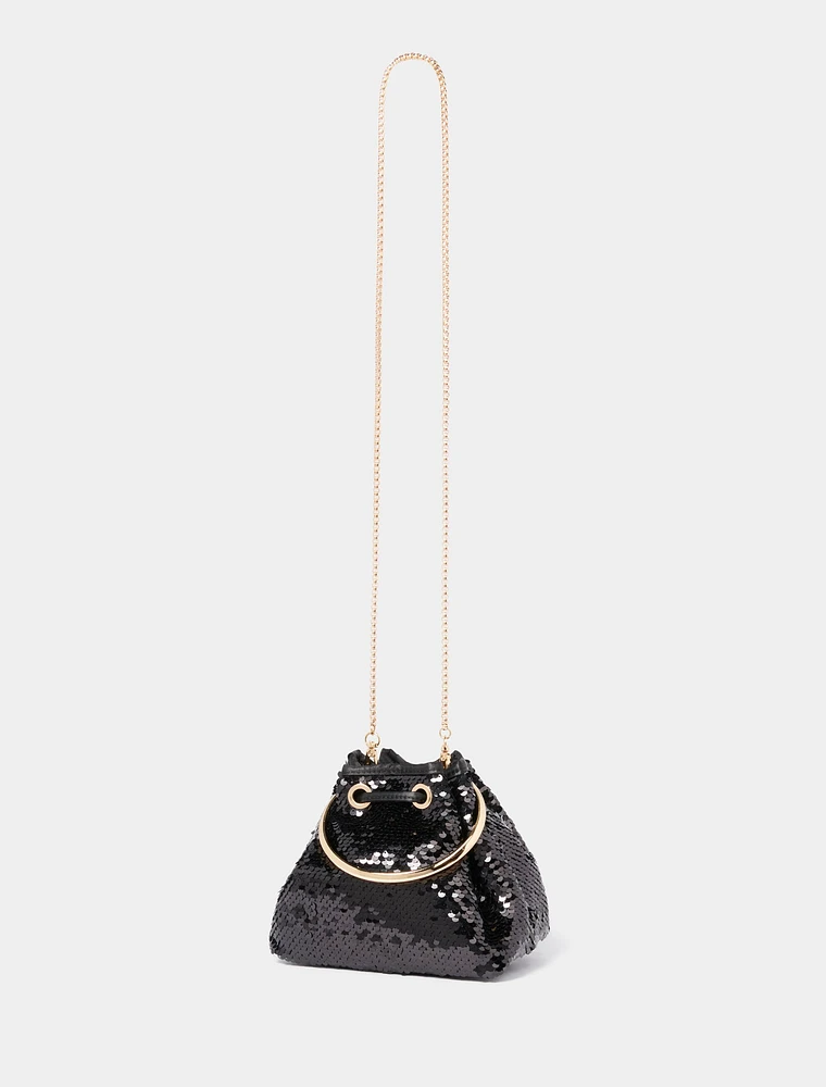 Signature Stella Sequin Ring Handle Bag