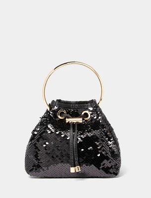 Signature Stella Sequin Ring Handle Bag
