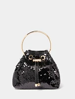 Signature Stella Sequin Ring Handle Bag
