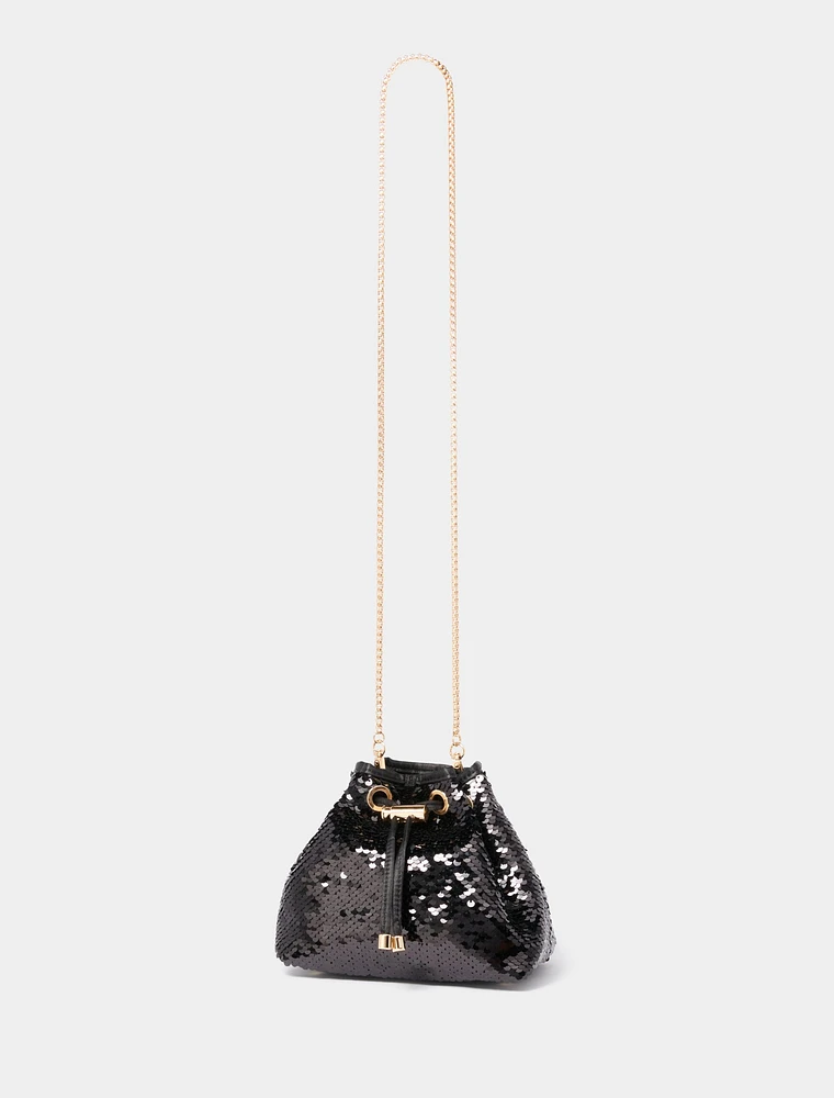 Signature Stella Sequin Ring Handle Bag