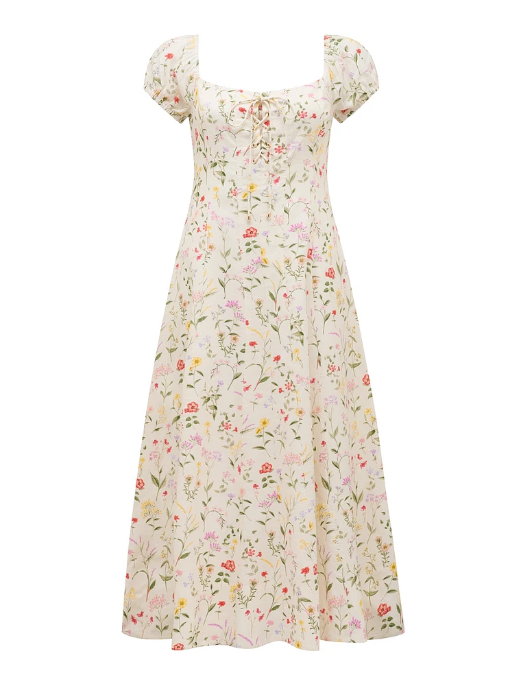 Sallie Tie Front Midi