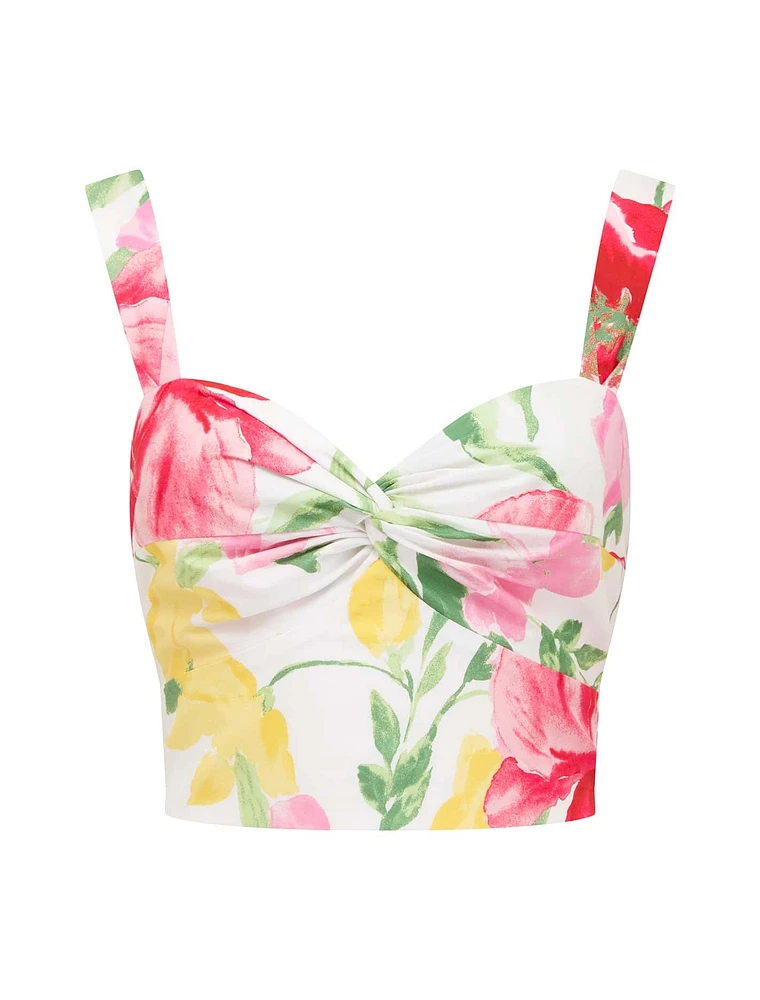 Talia Twist Front Bustier Top