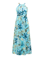 Dakota Printed Halter Midi Dress