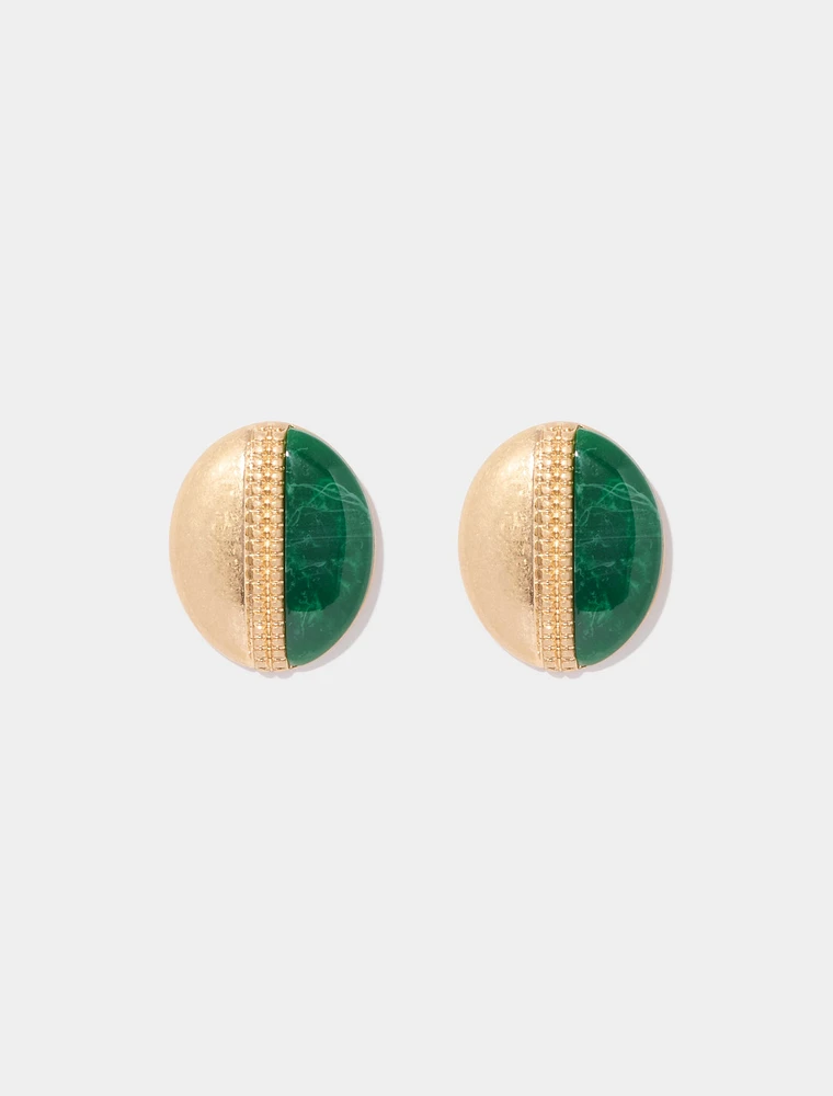 Signature Ember Enamel Stud Earrings