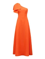 Danni Asym Bow Midi Dress