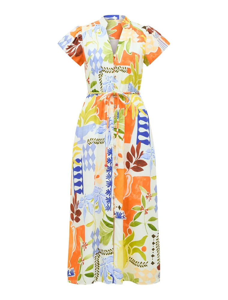 Posie Puff Sleeve Midi Dress