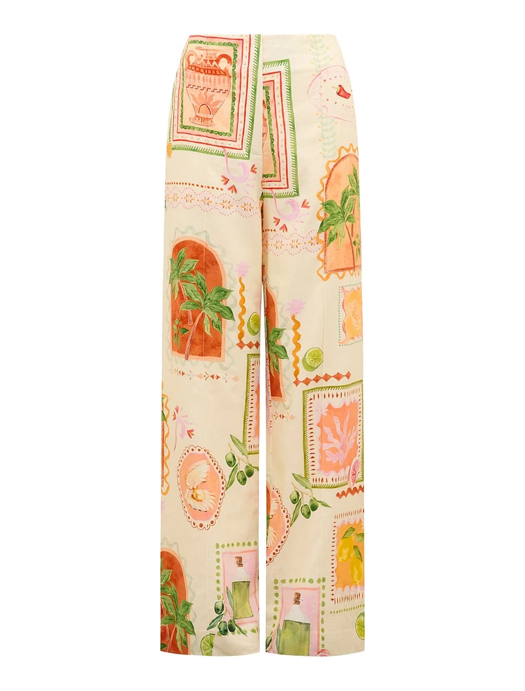 Ola Linen Wide Leg Pant
