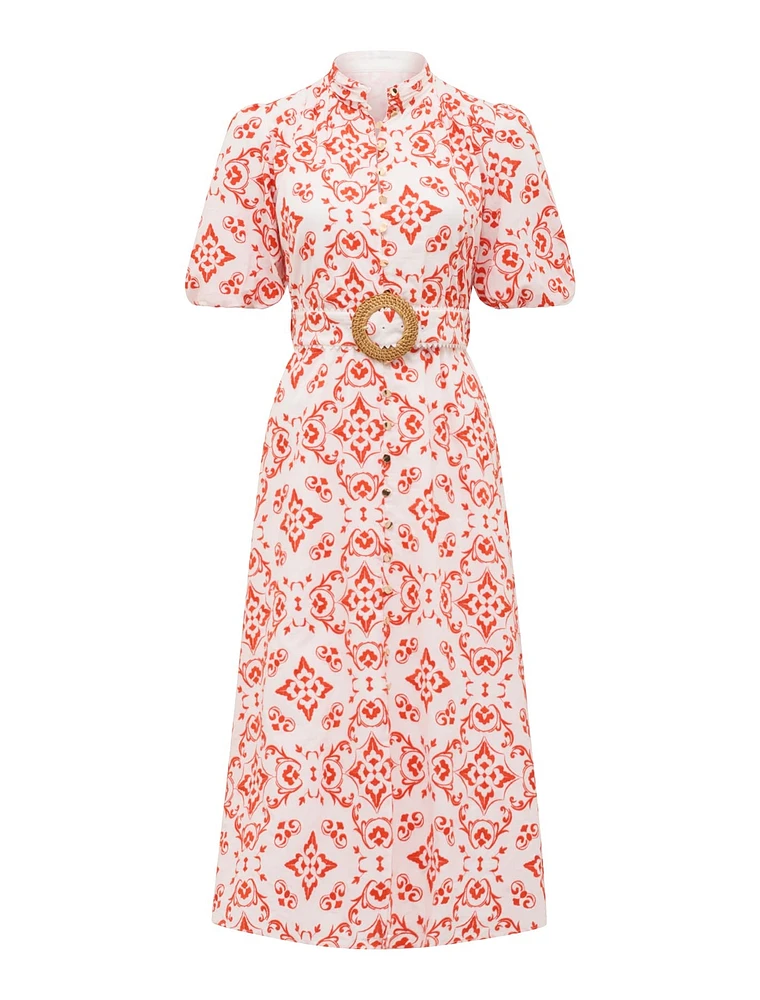Rhiannon Petite Embroidered Midi Dress
