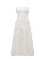 Molly Petite Embroidered Midi Dress