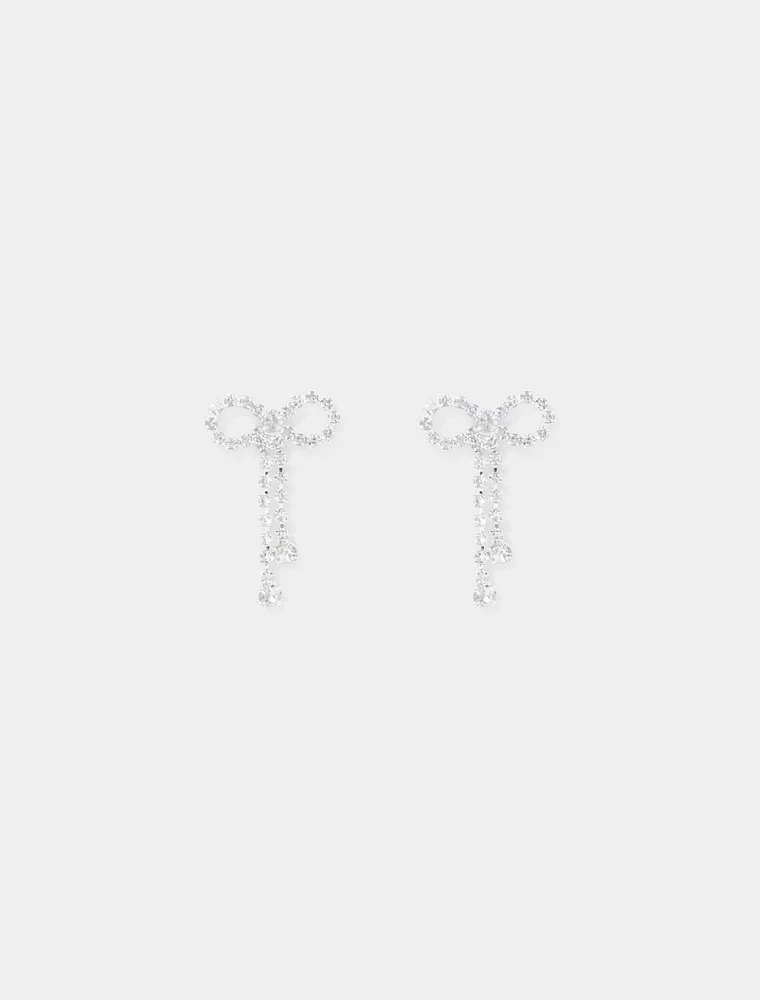 Cindy Crystal Bow Earring